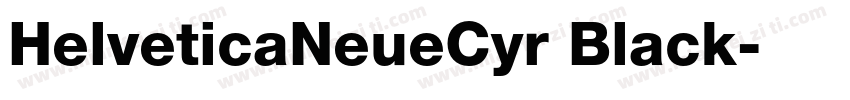 HelveticaNeueCyr Black字体转换
